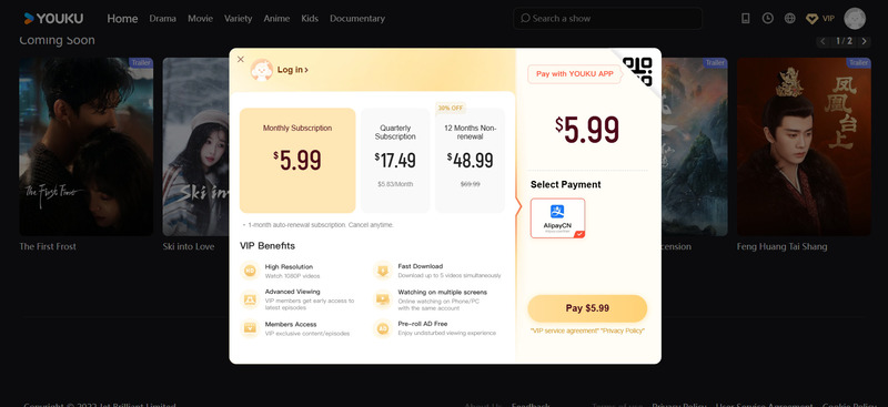 Tài Khoản Youku Giá Rẻ