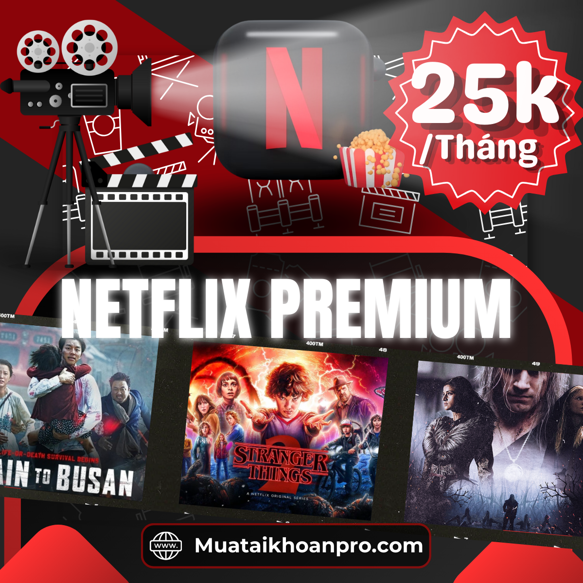 Tài Khoản Netflix Premium giá rẻ chỉ từ 55k