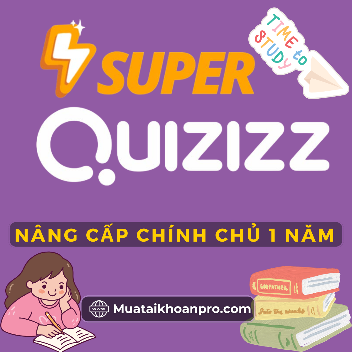 Nâng cấp tài khoản Quizizz Super 12 tháng Chính Chủ