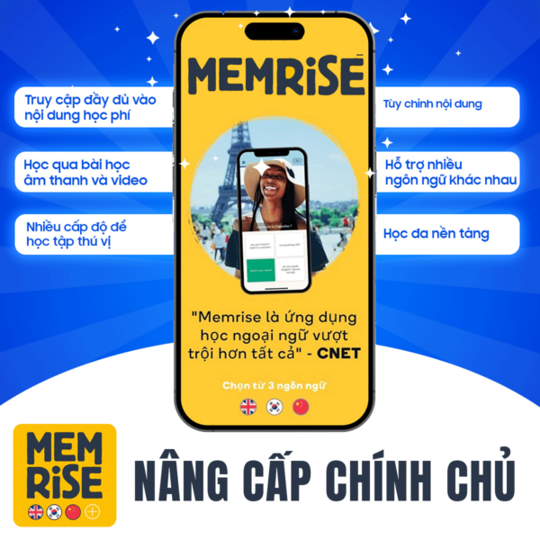 Memrise Pro nâng cấp chính chủ 1 năm giá rẻ